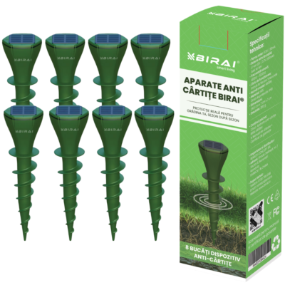dispozitiv anti cartite solar set 8 buc repelent cartite gradina vibratii ultrasunete