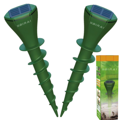 Aparat Anti Cartite Solar BIRAI AR08M, Ultrasunete Gradina, Set 2 Buc, IP65, Anti Rozatoare, Protectie Gradina Totala 350 mp2