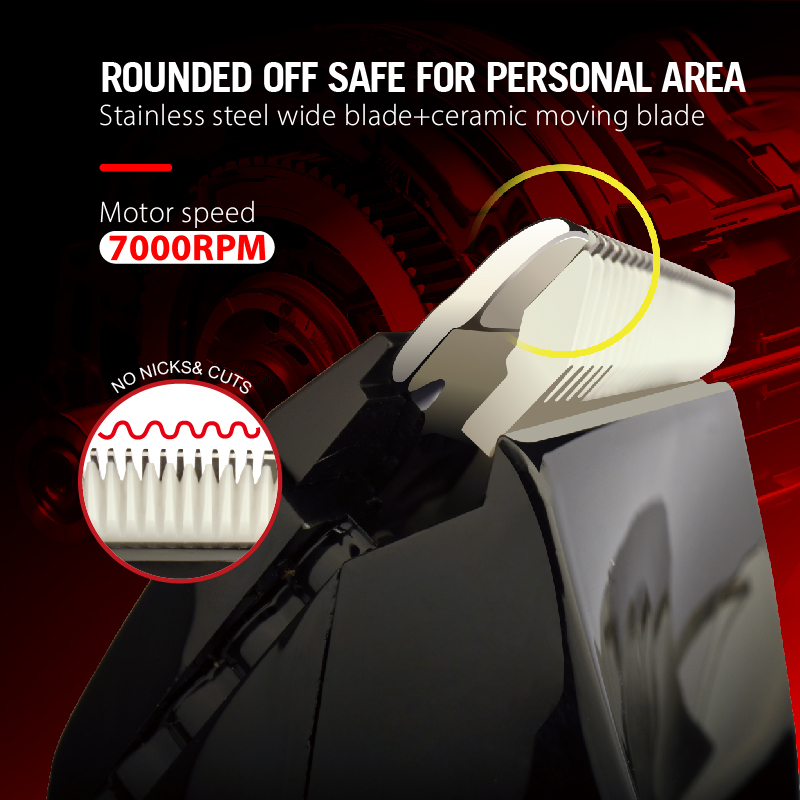 Trimmer BIRAI Home, mașină de tuns și ras, corp & barbă, IPX7, USB-C, 60 min, LED, negru - imagine 4