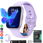 Smartwatch damă VortexIQ by BIRAI®, ecran 1.85" TFT, fitness & sport, apel Bluetooth, rezistent apă 3ATM, Android/iOS, curea silicon, Mov