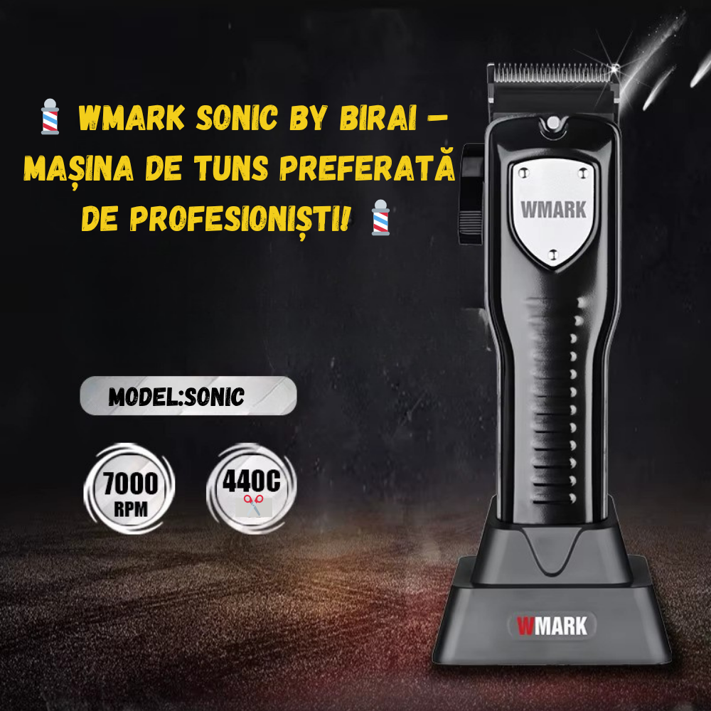 Aparat de tuns electric BIRAI Micro V2 Pro cu accesorii complete pentru barba și corp