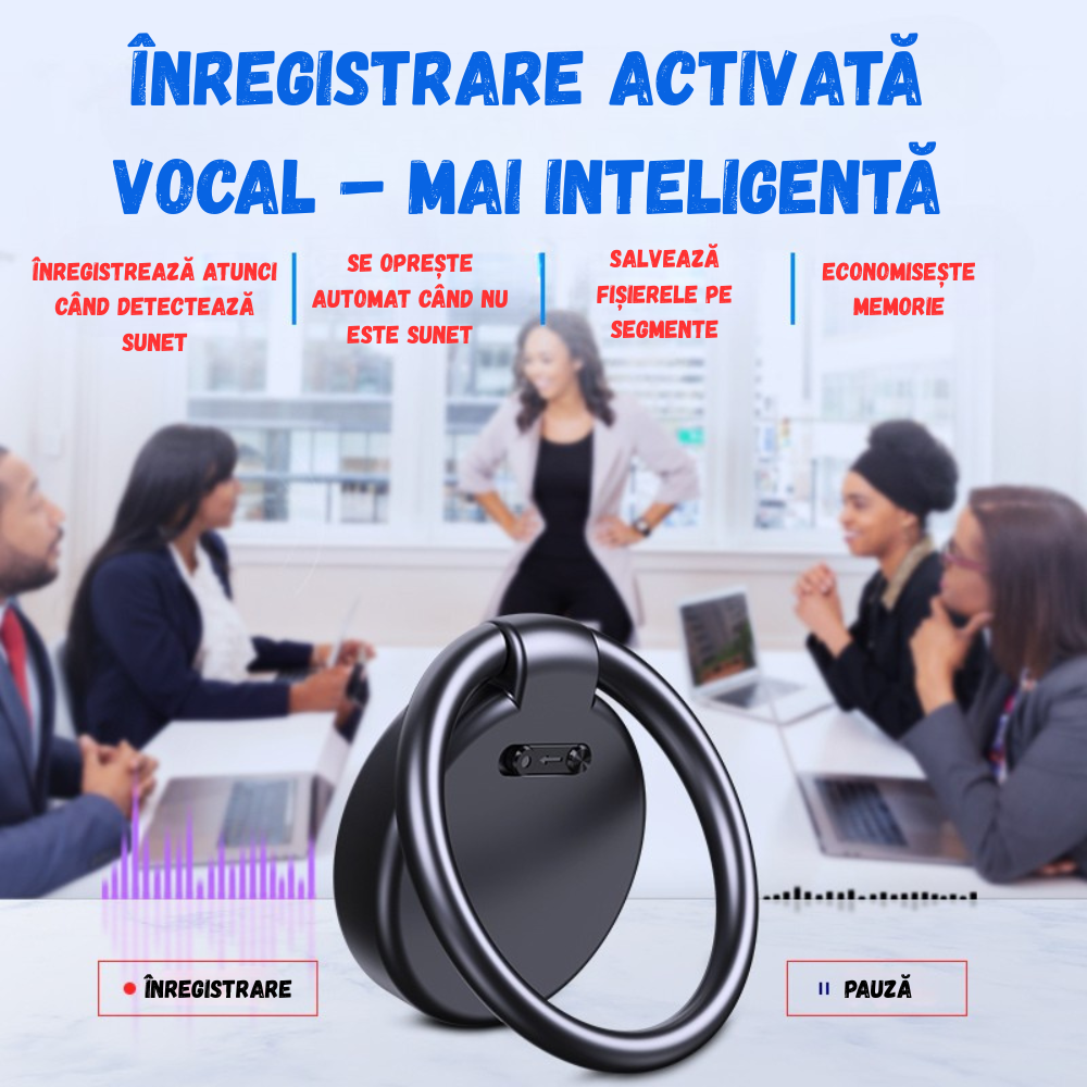 Reportofon Spion BIRAI BR30 cu Activare Vocala si Design Tip Breloc