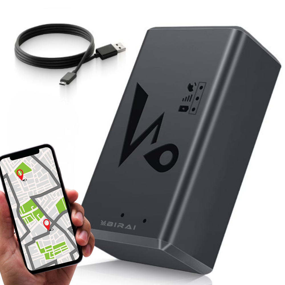 GPS Tracker Auto BIRAI Q12 4G LTE cu aplicație mobilă pentru localizare în timp real și baterie 20000 mAh