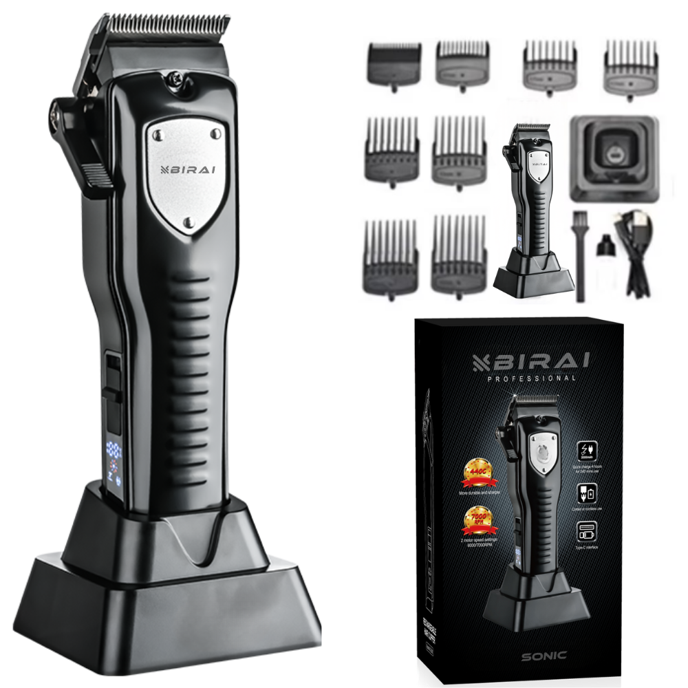 Mașină de Tuns Profesională WMARK Sonic, Motor 7000 RPM, Lame Titan, LED, USB Rapid (copie)