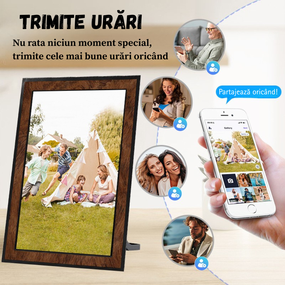 rama foto digitala BIRAI Y101 WiFi touchscreen 10.1 inch