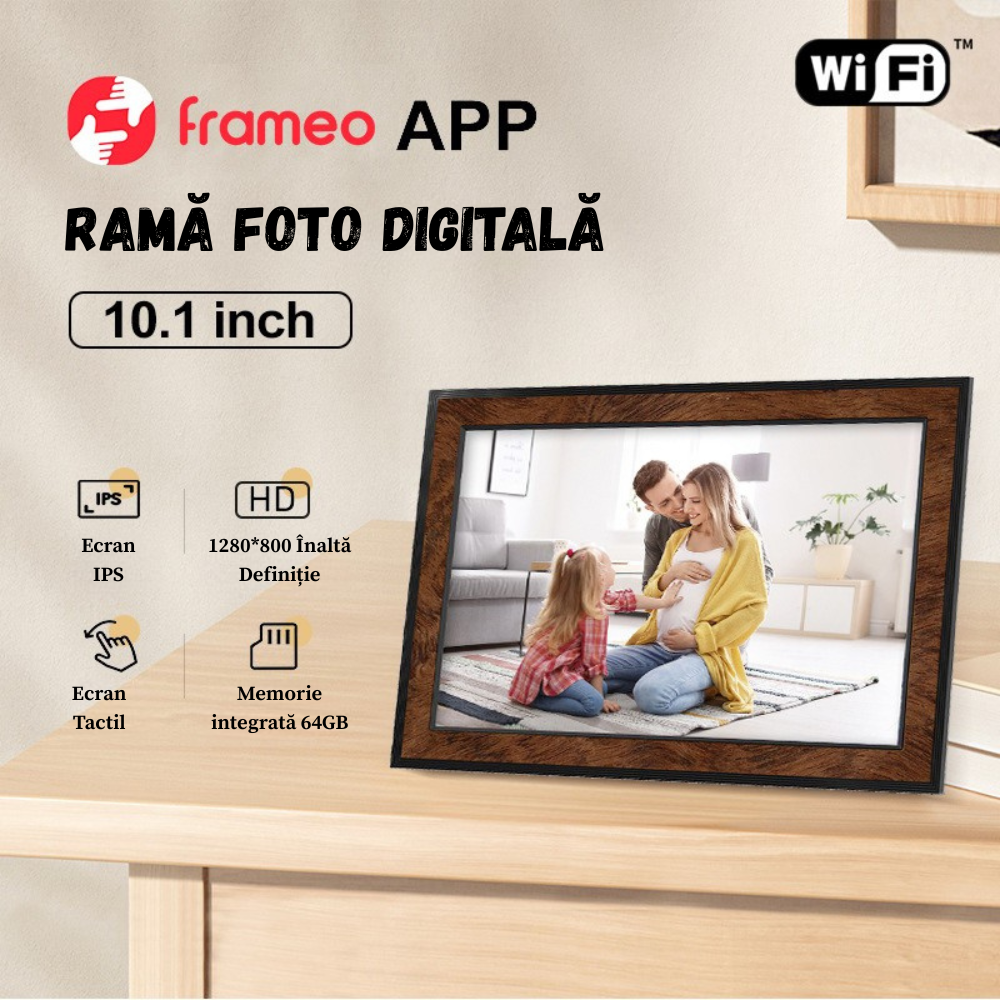 rama foto digitala BIRAI Y101 WiFi touchscreen 10.1 inch