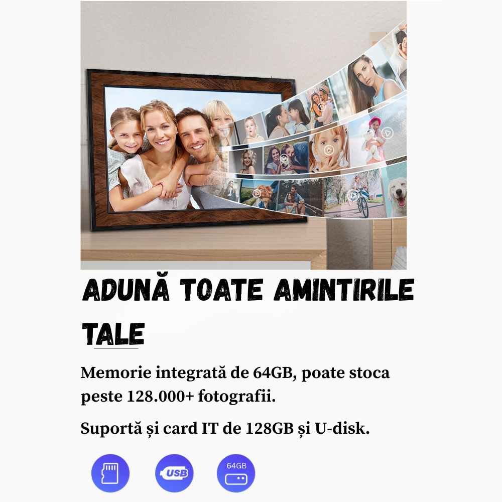 rama foto digitala BIRAI Y101 WiFi touchscreen 10.1 inch