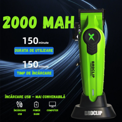 Set profesional 2 în 1 Birai BRDPRO: trimmer corp IPX7 + mașină de tuns păr și barbă, lame premium, autonomie mare și accesorii incluse - imagine 4