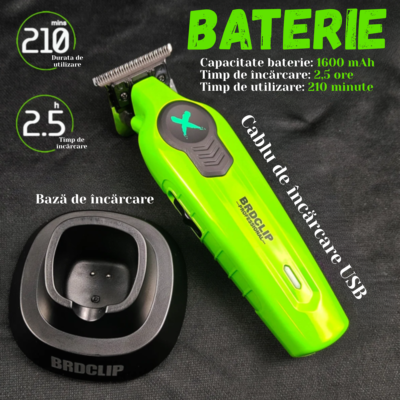 Set profesional 2 în 1 Birai BRDPRO: trimmer corp IPX7 + mașină de tuns păr și barbă, lame premium, autonomie mare și accesorii incluse - imagine 3