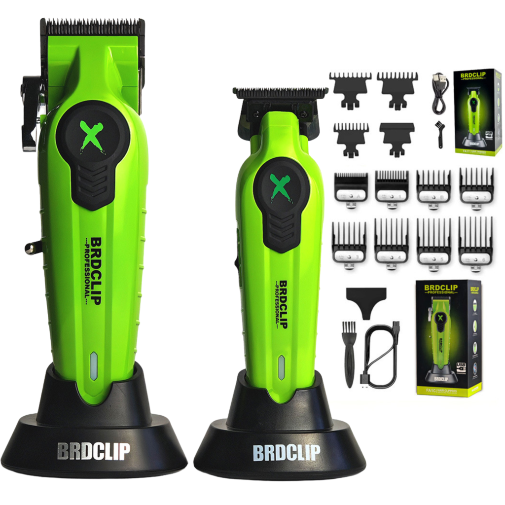 Set profesional 2 în 1 Birai BRDPRO: trimmer corp IPX7 + mașină de tuns păr și barbă, lame premium, autonomie mare și accesorii incluse