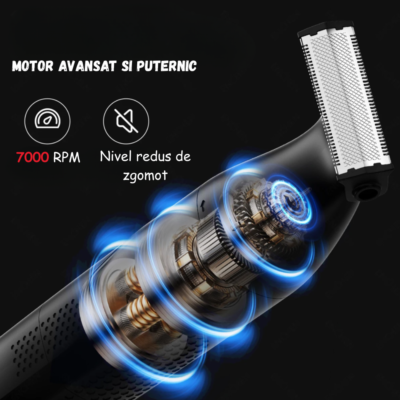 Aparat de Ras Electric Profesional BIRAI MultiGroom Pro 3-în-1, 7.000 RPM, Wet & Dry - imagine 2
