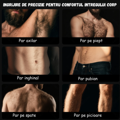 Aparat de Ras Electric Profesional BIRAI MultiGroom Pro 3-în-1, 7.000 RPM, Wet & Dry - imagine 4