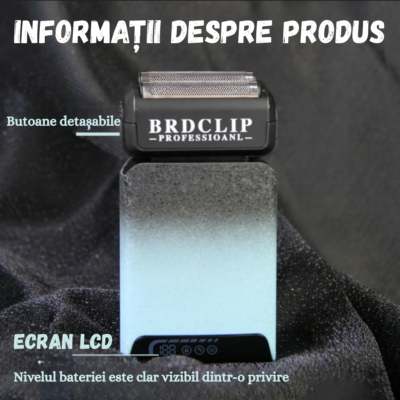 Aparat de Ras Electric Profesional BIRAI® BRD S201, Shaver 7500 RPM, Albastru - imagine 4