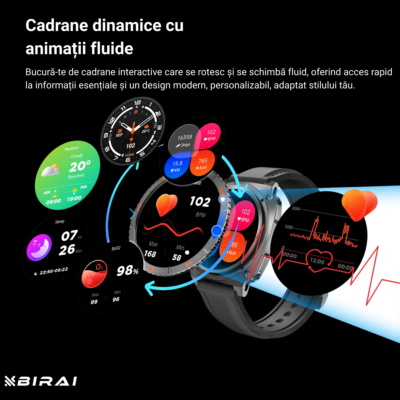 Smartwatch Barbati Ultra V319 by BIRAI®, ChatGPT, AMOLED 1.43”, Limba Romana Integrata - imagine 4