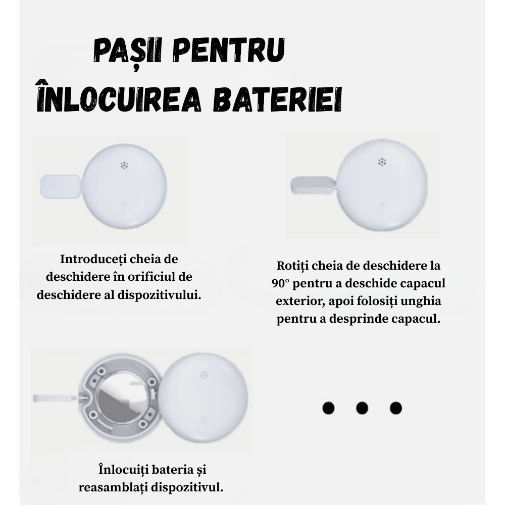 Dispozitiv Anti-Pierdere BIRAI SafeTag, Compatibil IOS, Localizare GPS Tracker, Acoperire Globala, Alb - imagine 4