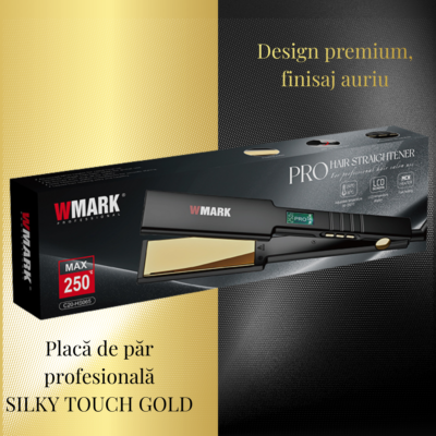 Placă de Îndreptat Părul BIRAI Silky Touch Gold – Nano-Titan, 80–250°C, LCD - imagine 4