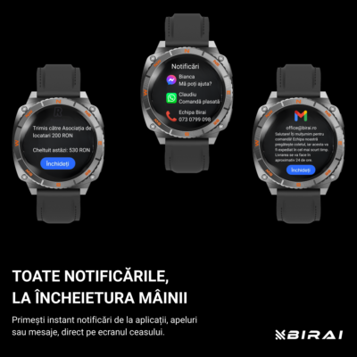 Smartwatch Barbati Ultra V319 by BIRAI®, ChatGPT, AMOLED 1.43”, Limba Romana Integrata - imagine 2