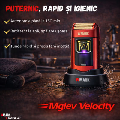 Aparat De Ras Electric Profesional BIRAI MagLev Velocity, 10.000 RPM, Wet & Dry, IPX7, Rosu - imagine 4
