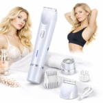 Aparat de Ras Electric 2 in 1 BIRAI LadyTrim Pro, Masina de Ras pentru Femei, Picioare, Fata si Axila, Umed si Uscat, Albastru