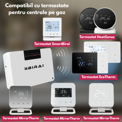 BIRAI SmartHeat Hub Wireless RF WiFi – Controler Termostate Centrala, Control Simultan, Smart Home, Alb - imagine 4