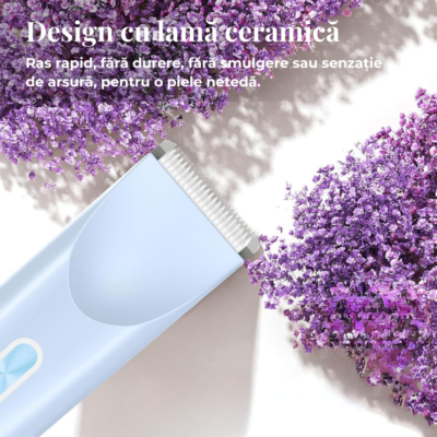 Aparat de Ras Electric 2 in 1 BIRAI LadyTrim Pro, Masina de Ras pentru Femei, Picioare, Fata si Axila, Umed si Uscat, Albastru - imagine 2