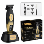 Trimmer Profesional BIRAI Golden Mirage, 9000 RPM, Lame Titan, LED, USB, Negru-Gold