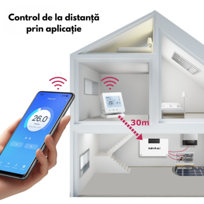 BIRAI SmartHeat Hub Wireless RF WiFi – Controler Termostate Centrala, Control Simultan, Smart Home, Alb - imagine 5