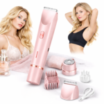 Aparat de Ras Electric 2 in 1 BIRAI LadyTrim Pro, Masina de Ras pentru Femei, Picioare, Fata si Axila, Umed si Uscat, Roz