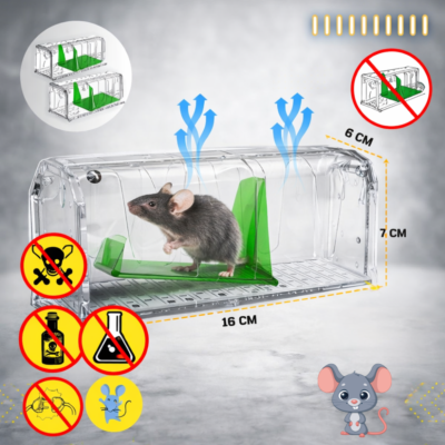 Capcane Șoareci BIRAI Ecotrap Smart Set 2 – Fără Otravă, Reutilizabile, Interior/Exterior - imagine 2