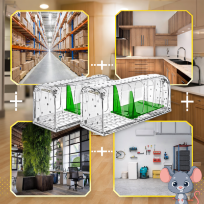Capcane Șoareci BIRAI Ecotrap Smart Set 2 – Fără Otravă, Reutilizabile, Interior/Exterior - imagine 3