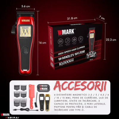 masina de tuns profesionala BIRAI Velocity Pro 10000 RPM aparat barba si par