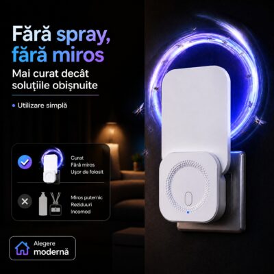 Dispozitiv Anti-Țânțari UV BIRAI, Funcționare Silențioasă, Rezerve Incluse - imagine 5