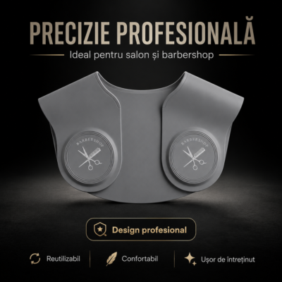 Guler Profesional BIRAI din Silicon pentru Tuns și Vopsit, Impermeabil, Reutilizabil, Gri, 32 × 37 cm - imagine 5