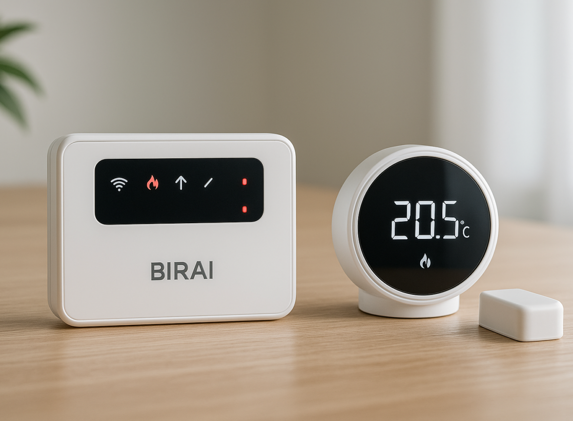 BIRAI SmartHeat Hub Wireless RF WiFi – Controler Termostate Centrala, Control Simultan, Smart Home, Alb – Economii la incalzire: cat reduce un hub WiFi