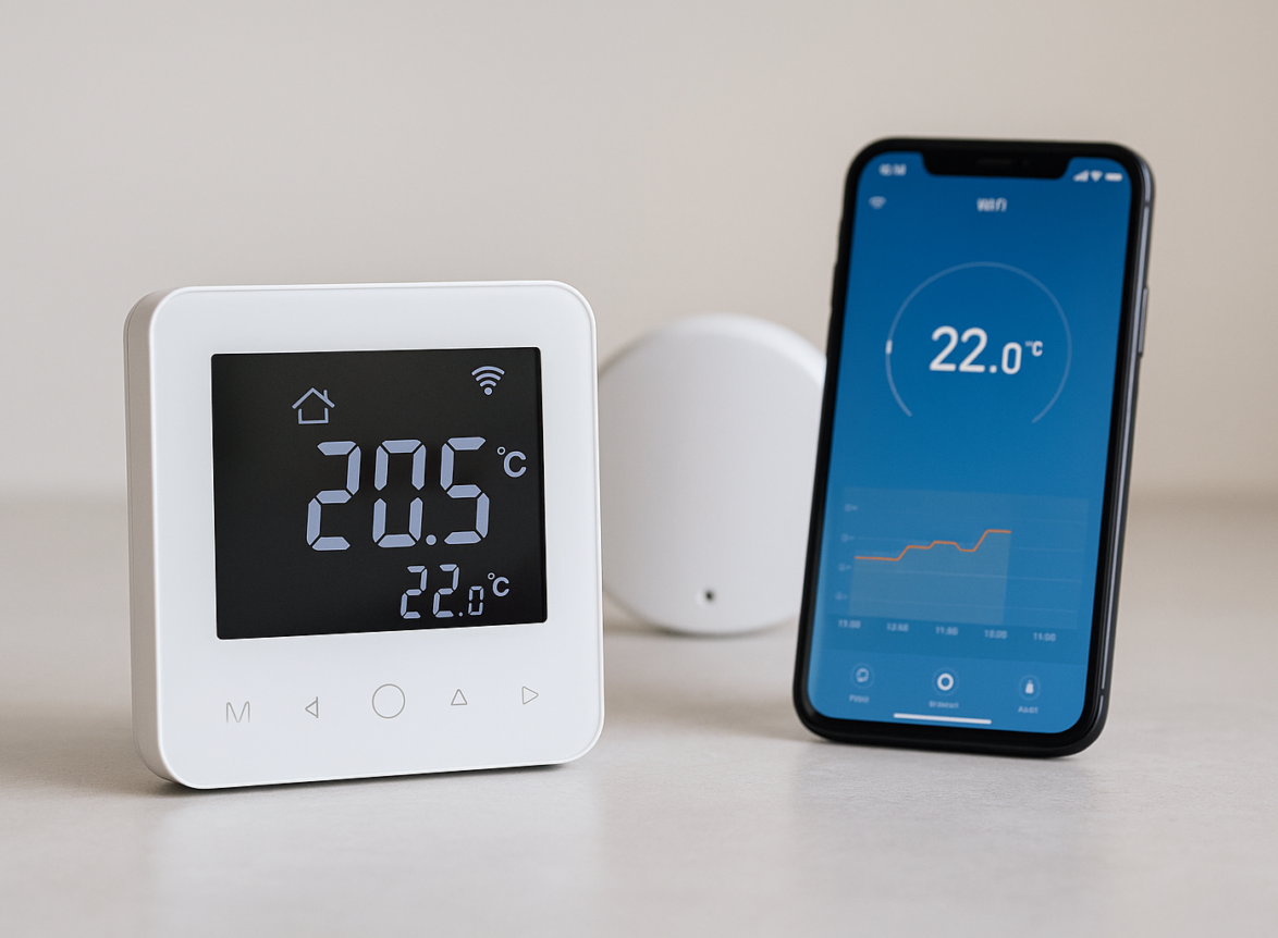 Termostat Inteligent BIRAI® EcoTherm WiFi, Programabil prin Tuya/Smart Life, Control Vocal Alexa & Google Home, Receiver Inclus, Alb – Termostat Smart: 5 Greseli la Alegerea Modelului WiFi