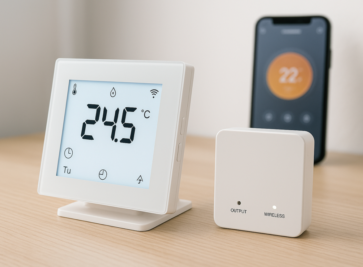 Termostat Smart WiFi BIRAI® MirrorTherm, Wireless, Control prin Telefon, Tuya, Alexa, Google Home, Receiver Inclus, Alb – Termostat WiFi: 5 semne ca ai nevoie de unul acasa