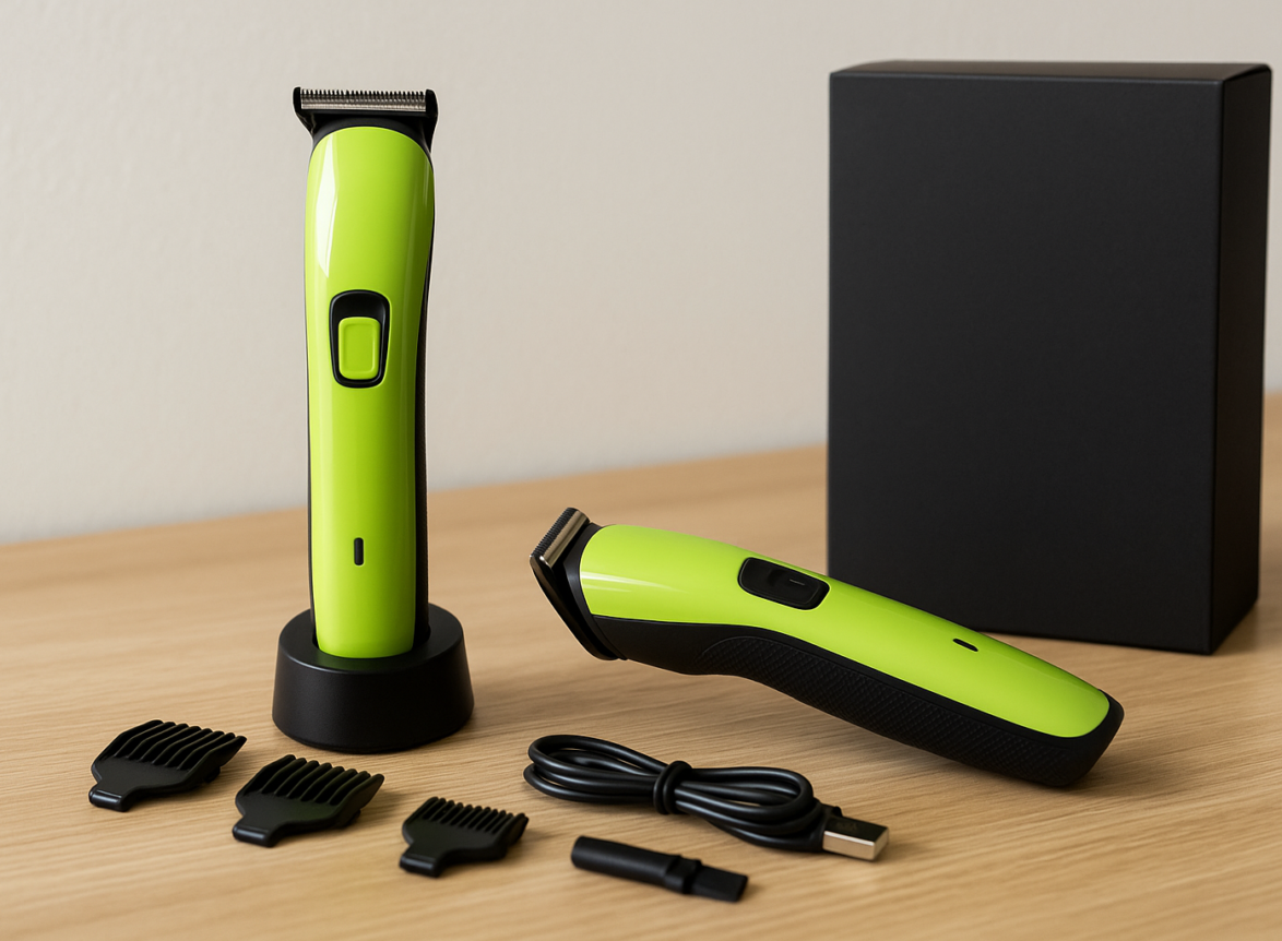 Set profesional 2 în 1 Birai BRDPRO: trimmer corp IPX7 + mașină de tuns păr și barbă, lame premium, autonomie mare și accesorii incluse – Trimmer Corp: 5 Greseli Care Irita Pielea